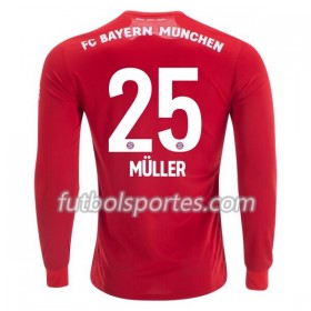 Camisetas Bayern de Múnich Thomas Müller 25 Primera Equipacion 2019/2020 Manga Larga